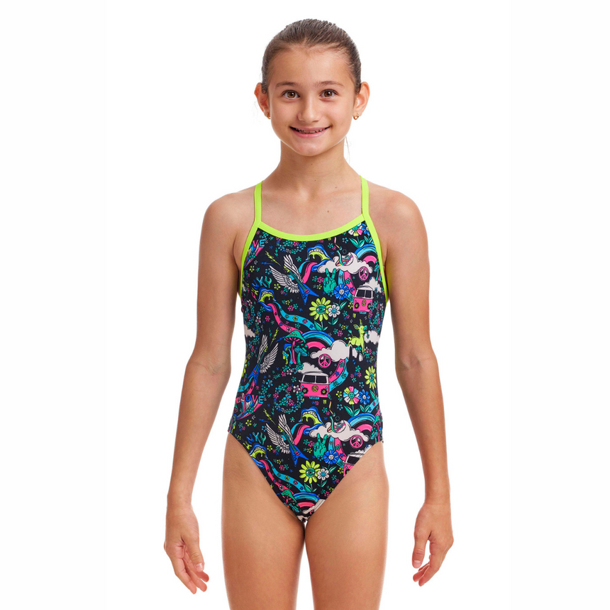 Funkita Girls Swimsuit Single Strap One Piece Hippy Dippy