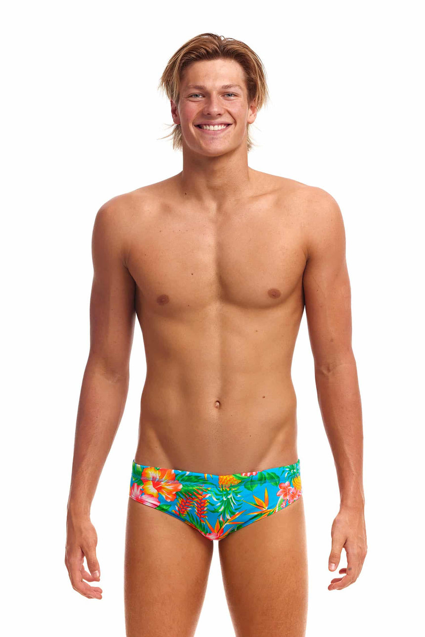 Funky Trunks Swim Brief Classic Blue Hawaii