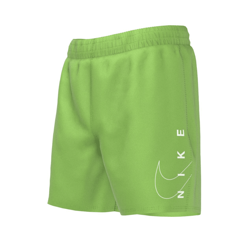 Nike Boys Swim Trunks Split Logo Lap 4" Green Strike