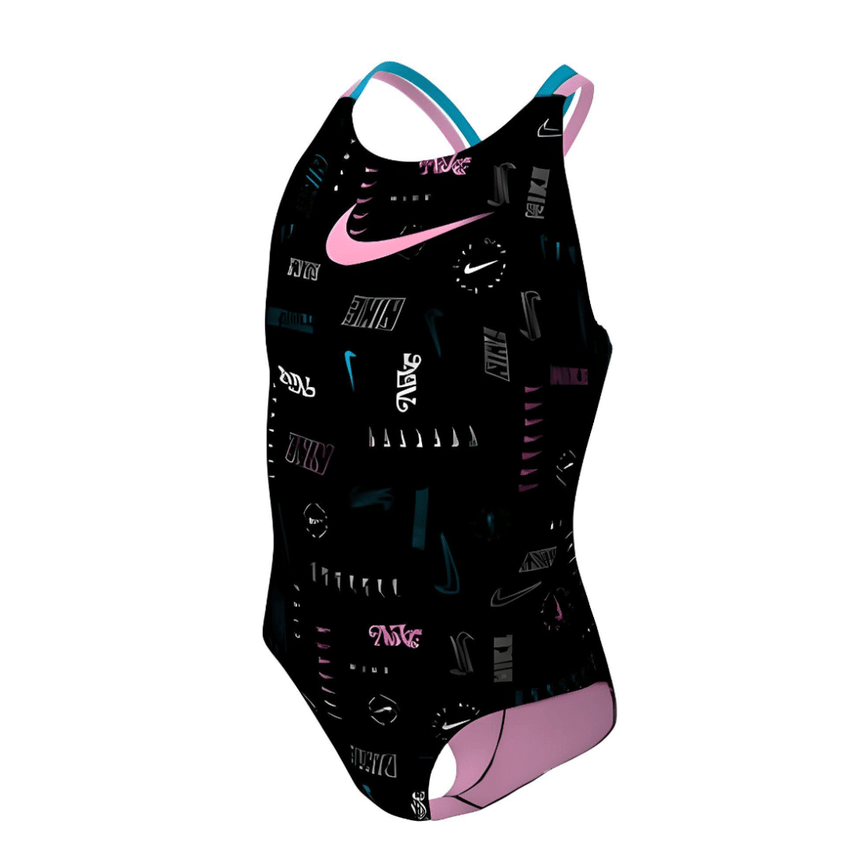 Nike Logo Toss Spiderback One Piece Black Girls