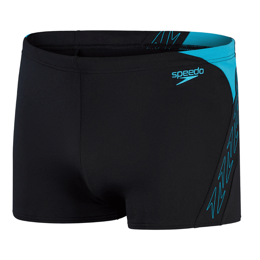 Speedo Badeboxer Hyperboom Splice Schwarz/Blau