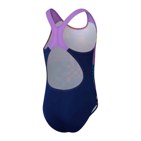 Speedo Girls Digital Placement Splashback True Navy / Sweet Purple