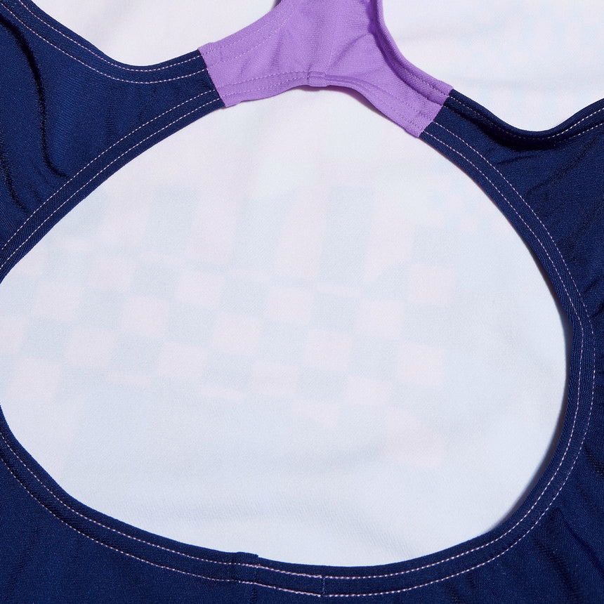 Speedo Girls Digital Placement Splashback True Navy / Sweet Purple
