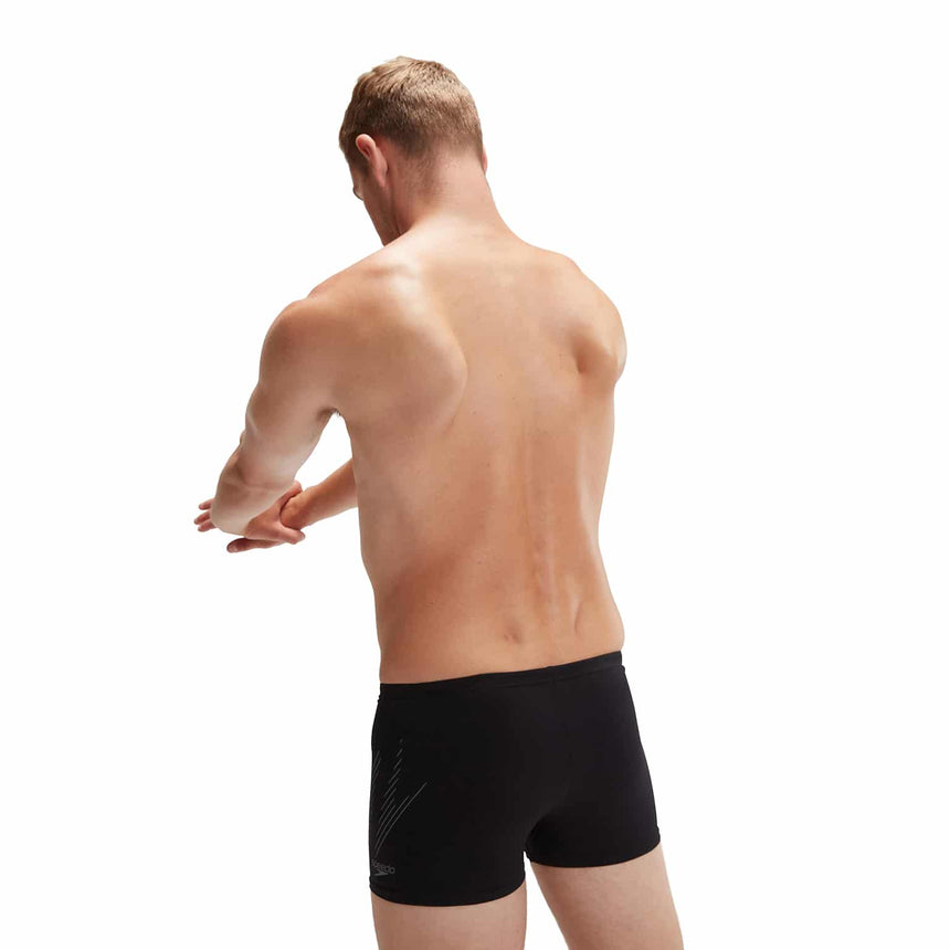 Speedo Mens Aquashort Hyper Boom Placement Black/USA Charcoal