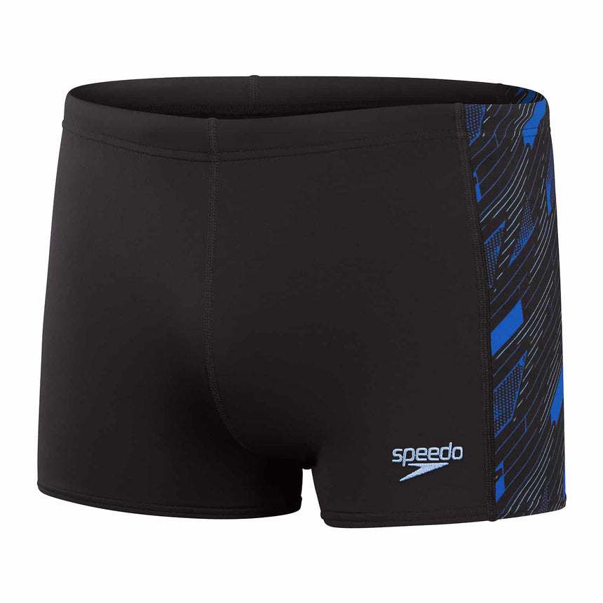 Speedo Herren Aquashort Hyper Boom Panel Schwarz/Curious Blue/True Cobalt