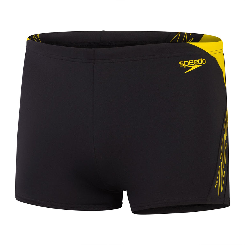 Speedo Mens Hyper Boom Splice Aquashort Black, Lemon Drizzle