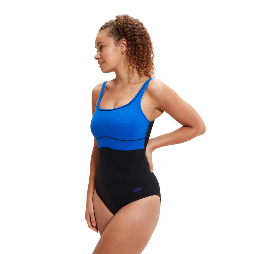 Speedo Womens Shaping ContourEclipse 1 Piece Black/True Cobalt