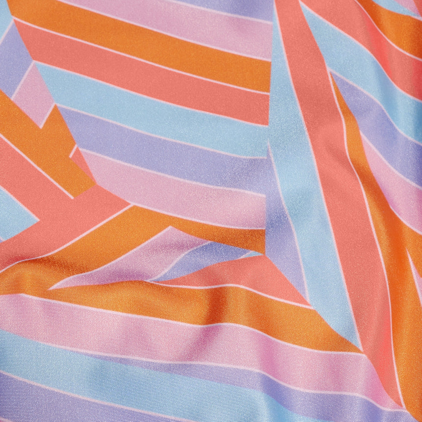 Speedo Girls Printed Medalist Pumpkin Spice, Marine Blue, Curious Blue, Funny Pink