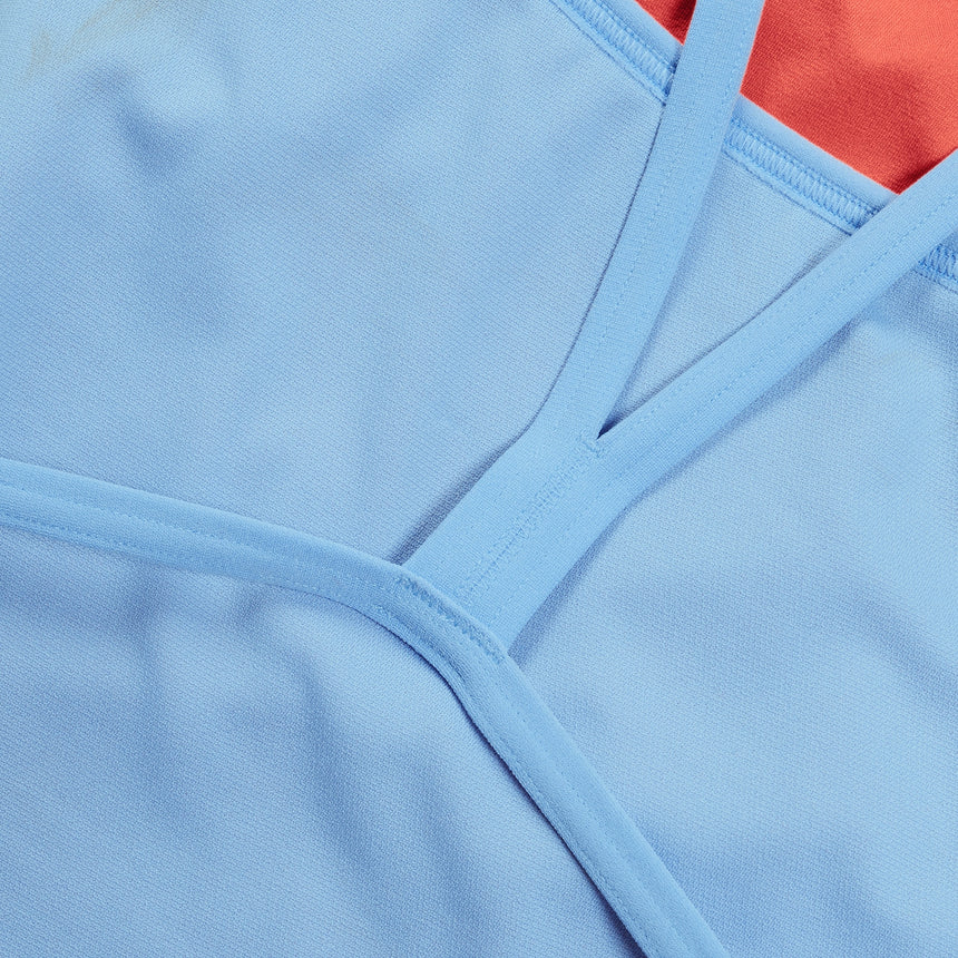 Speedo Womens Solid Vback Disco Peach/Curious Blue