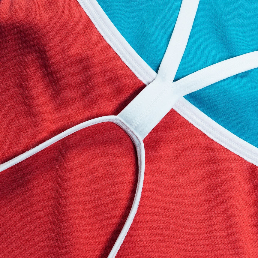 Speedo Womens Solid Vback Bolt/White