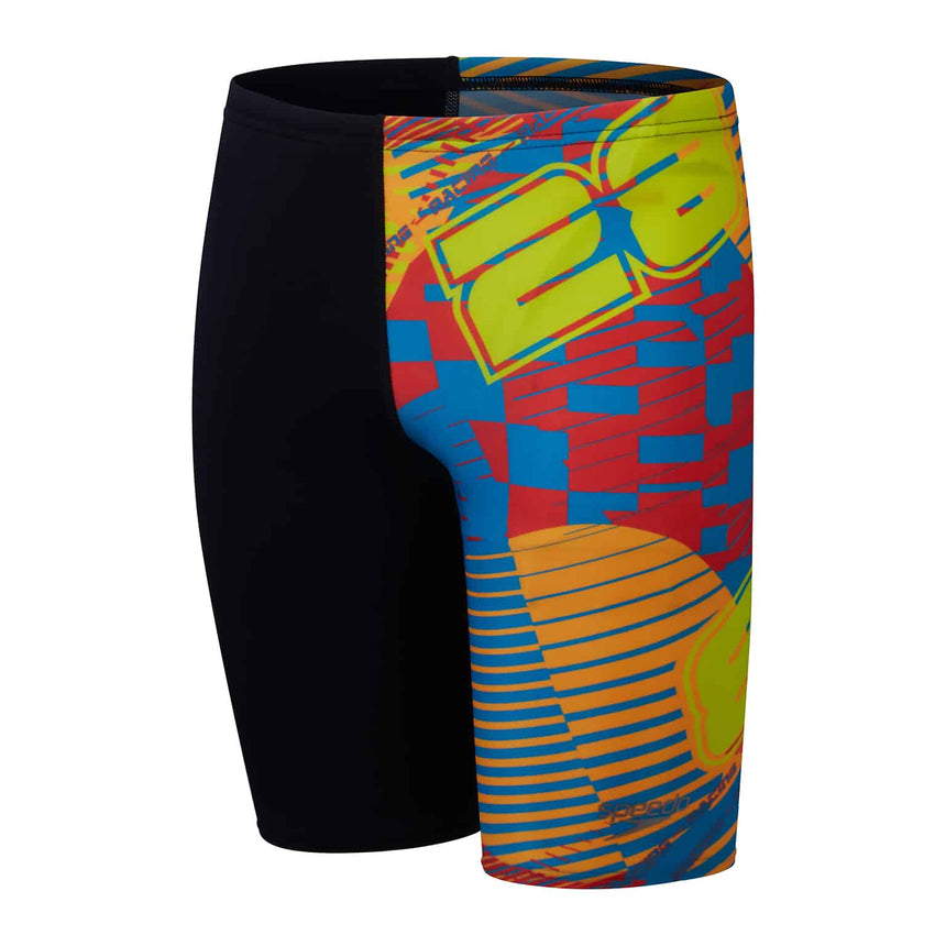 Speedo Boys Swim Jammer Allover Digital Watermelon/Bitter Lime/Sweet Purple/Bolt/Mandarin Peel