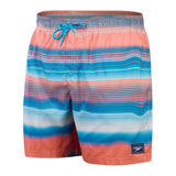 Speedo Mens Placement Leisure 16" Watershort Pumpkin Spice, Fandango Pink, Pool, Pale Tan, White