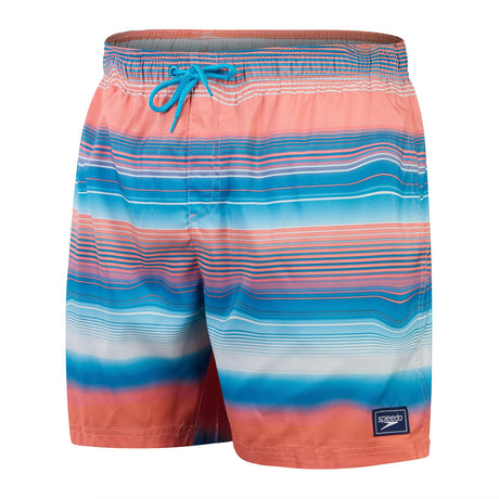 Speedo Herren Watershort Placement Leisure 16" Pumpkin Spice/Fandango Pink/Pool/Pale Tan/White