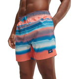 Speedo Mens Placement Leisure 16" Watershort Pumpkin Spice, Fandango Pink, Pool, Pale Tan, White