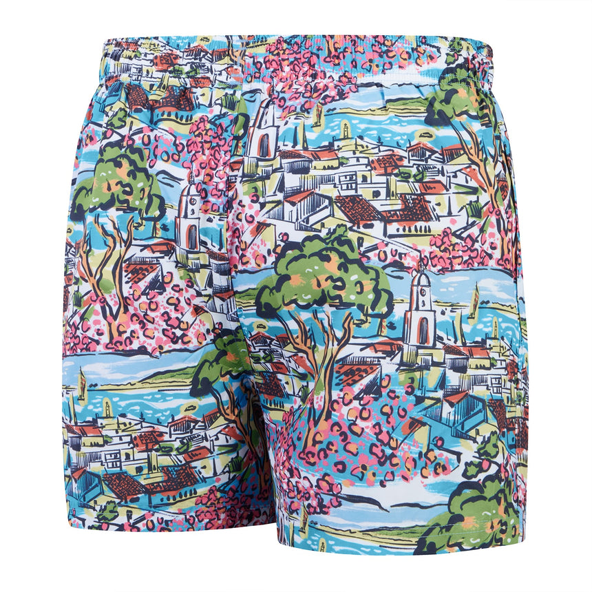 Speedo Mens Watershort Digital Printed Leisure 14" Seaweed Green/Fandango Pink/Tranquil Blue/Curious Blue