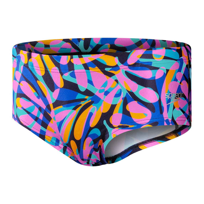 Speedo Mens 13.5cm Club Training Allover Brief Peacoat/True Cobalt/Mystic/Marine Blue/Candy Vibe/Mango