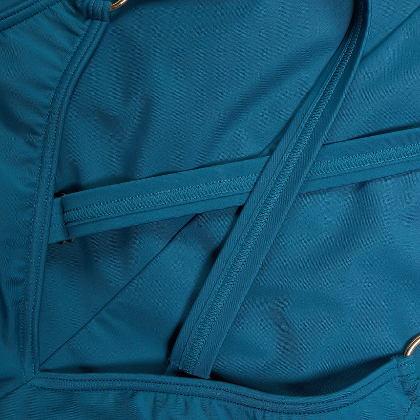 Speedo Womens Shaping V Neck 1 Piece Dark Teal