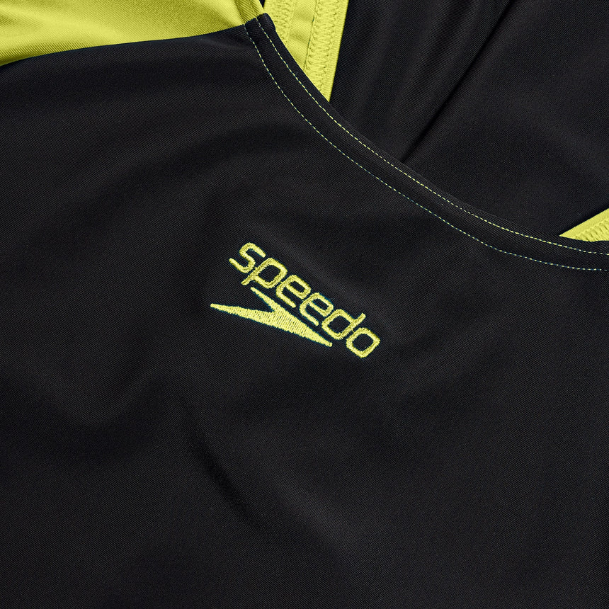 Speedo Womens Colourblock Splice Muscleback Black / Lemon Drizzle / Curious Blue