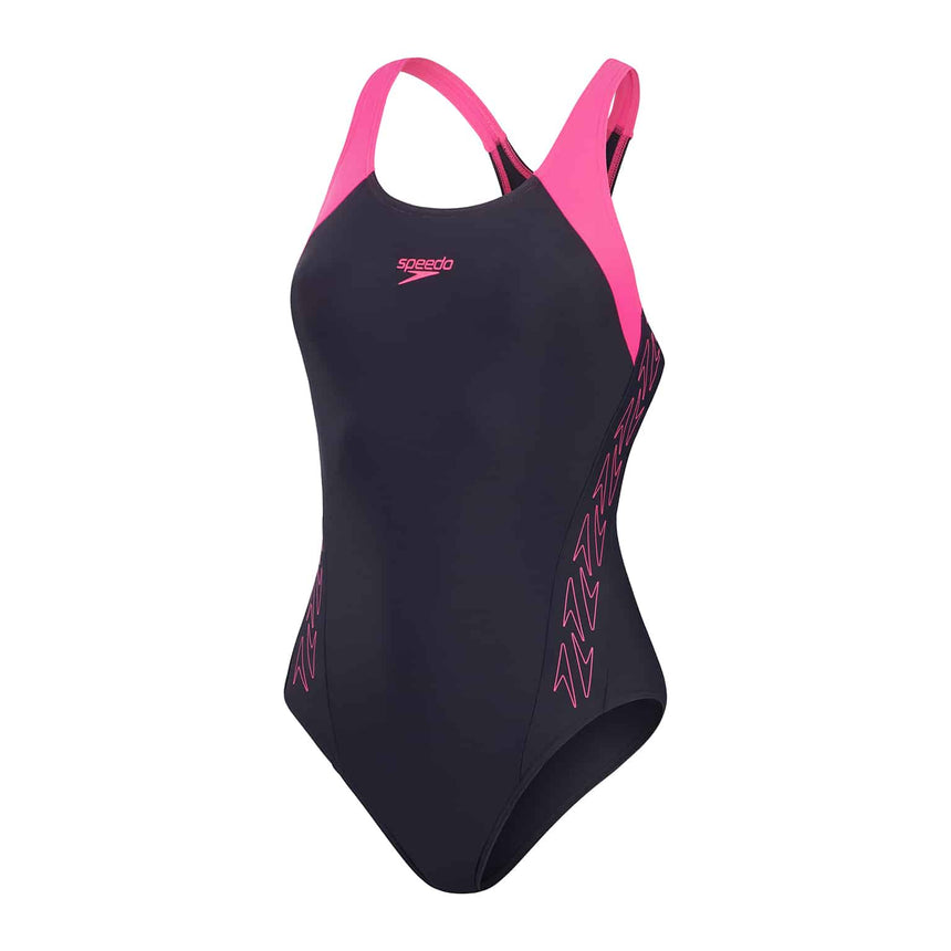 Speedo Womens Hyperboom Splice Racerback True Navy / Electric Pink