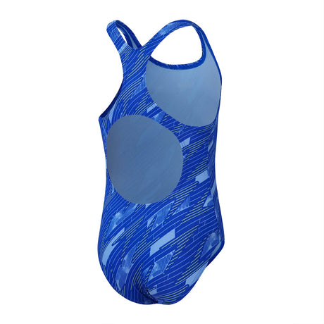 Speedo Girls HyperBoom Allover Medalist True Cobalt / Curious Blue / Lemon Drizzle