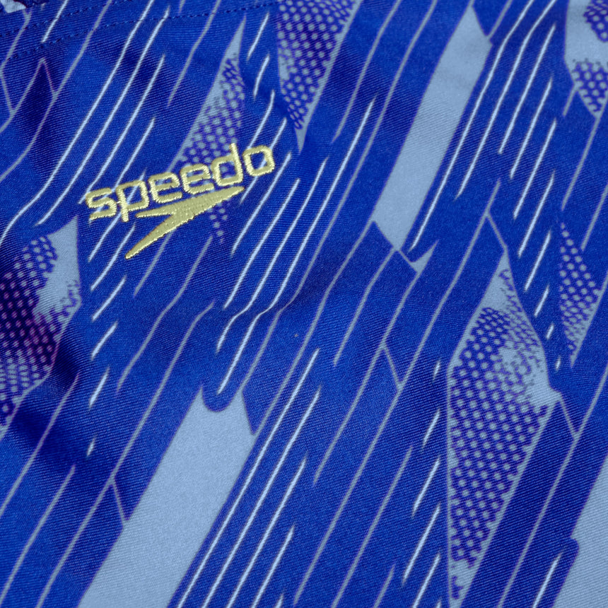 Speedo Girls HyperBoom Allover Medalist True Cobalt / Curious Blue / Lemon Drizzle