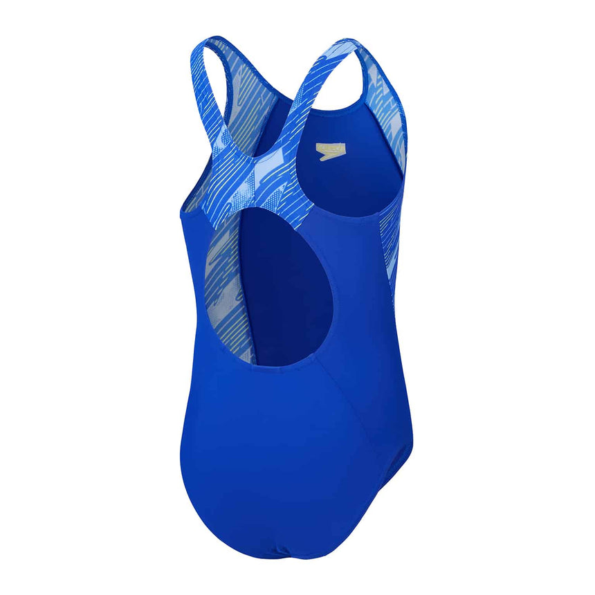 Speedo Girls HyperBoom Splice Muscleback True Cobalt / Lemon Drizzle / Curious Blue