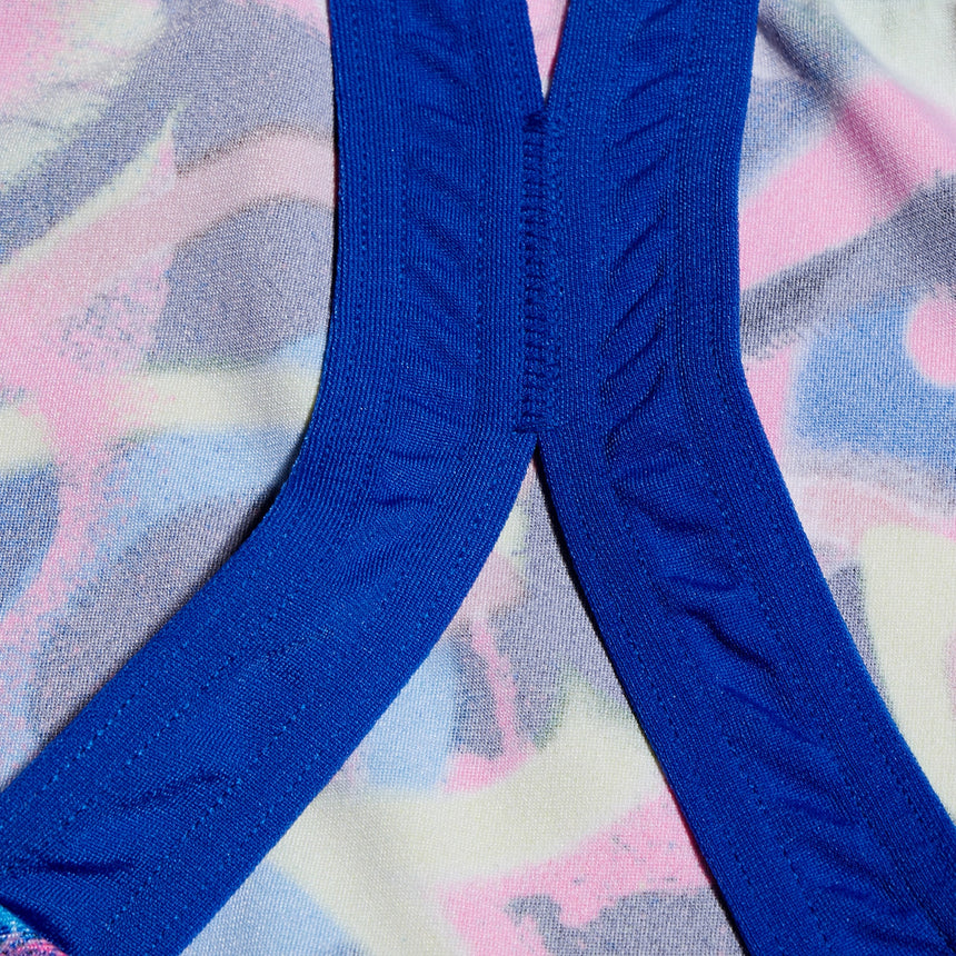 Speedo Girls Swimsuit Digital Allover Powerback True Cobalt/Flare Pink/Bolt/Bitter Lime/Watermelon/Black/White