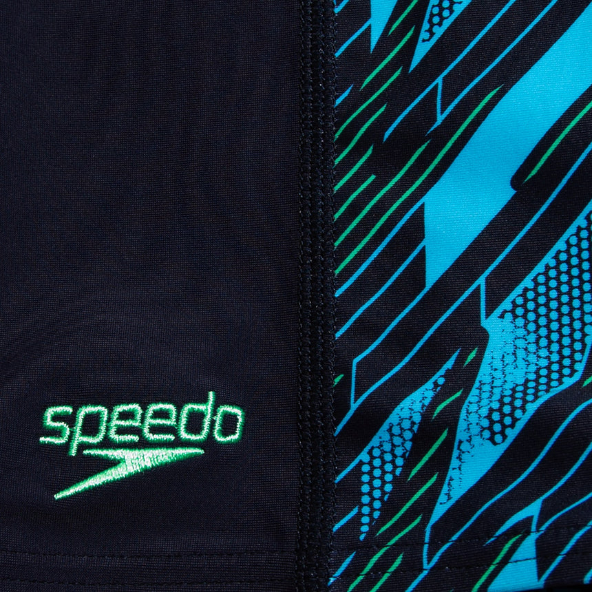 Speedo Boys Swim Jammer HyperBoom Panel True Navy/Harlequin Green/Picton Green