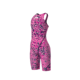 Arena Meisjes Wedstrijdbadpak Powerskin ST Next Open Rug Snakeskin Roze