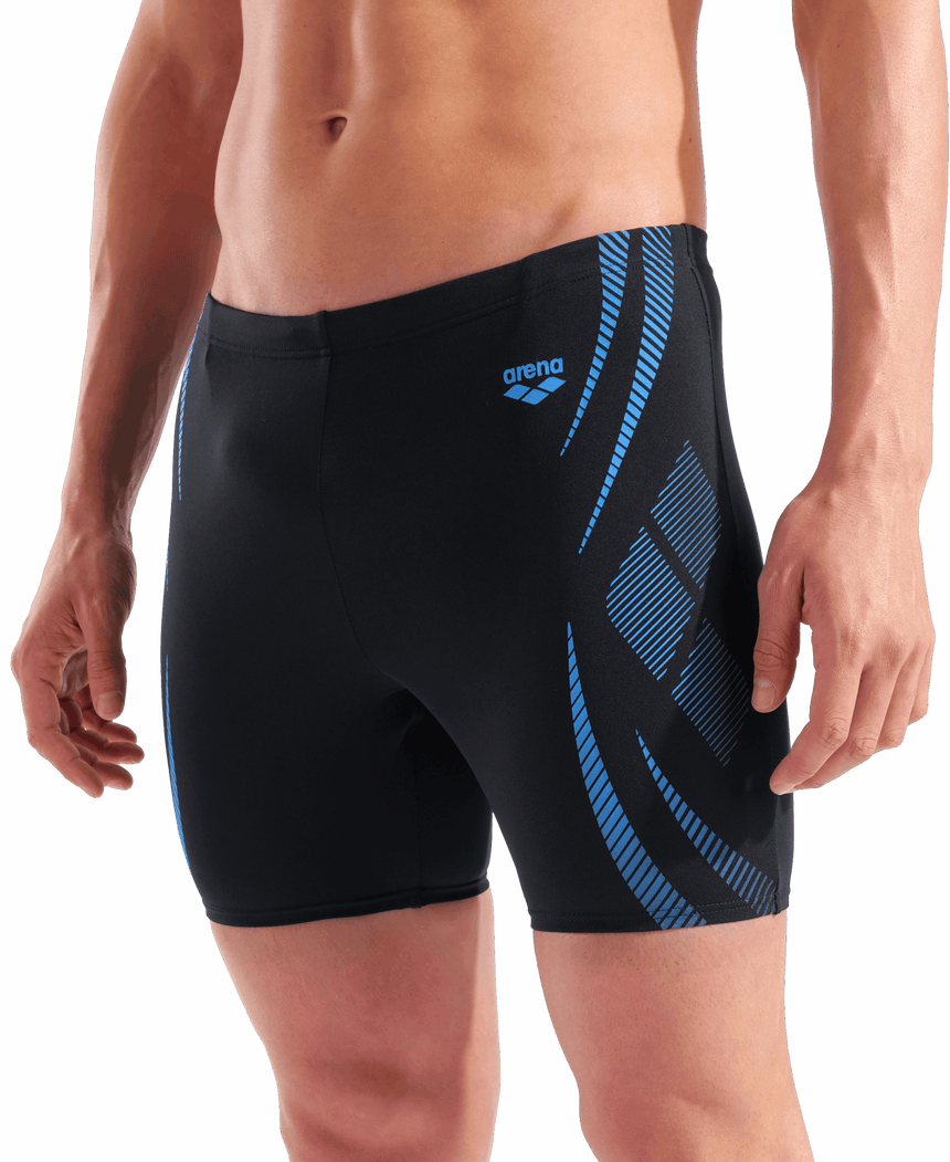 Arena Mid Zwemjammer Poseidonia Zwart/Blauw