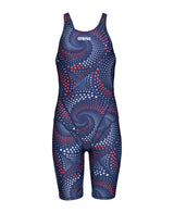 Arena Meisjes Badpak Met Pijpjes Team Blauw/Rood