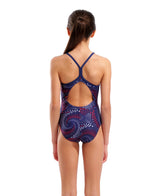 Arena Meisjes Badpak Lightdrop Back Navy/Rood