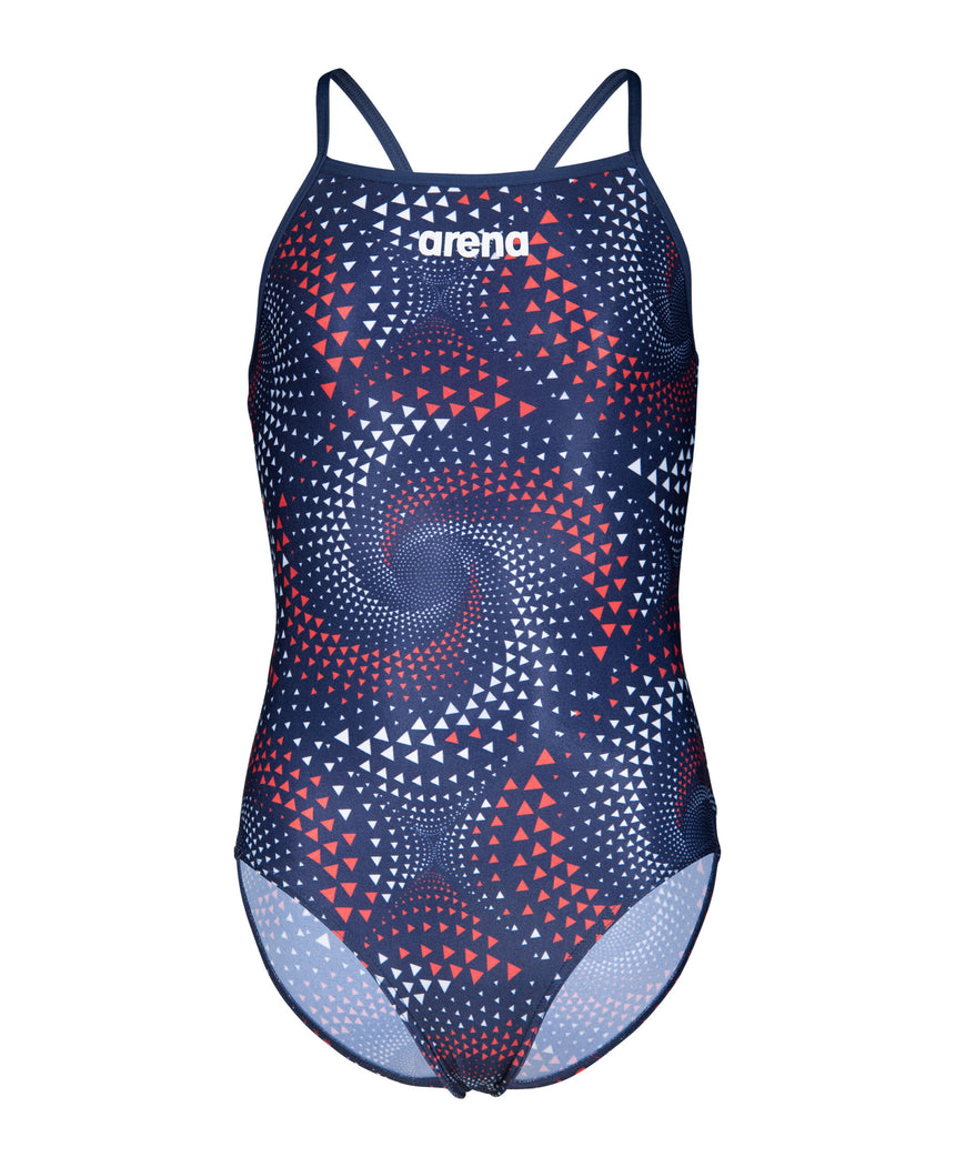 Arena Meisjes Badpak Lightdrop Back Navy/Rood
