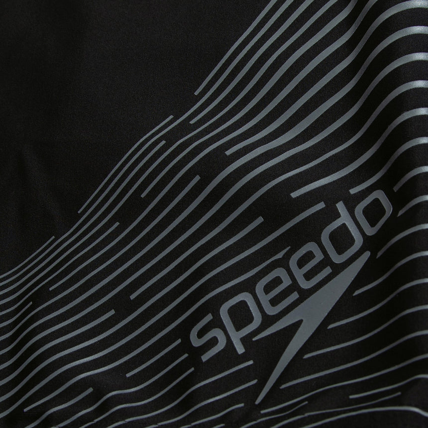 Speedo Badeboxer Medley Logo Schwarz/Grau
