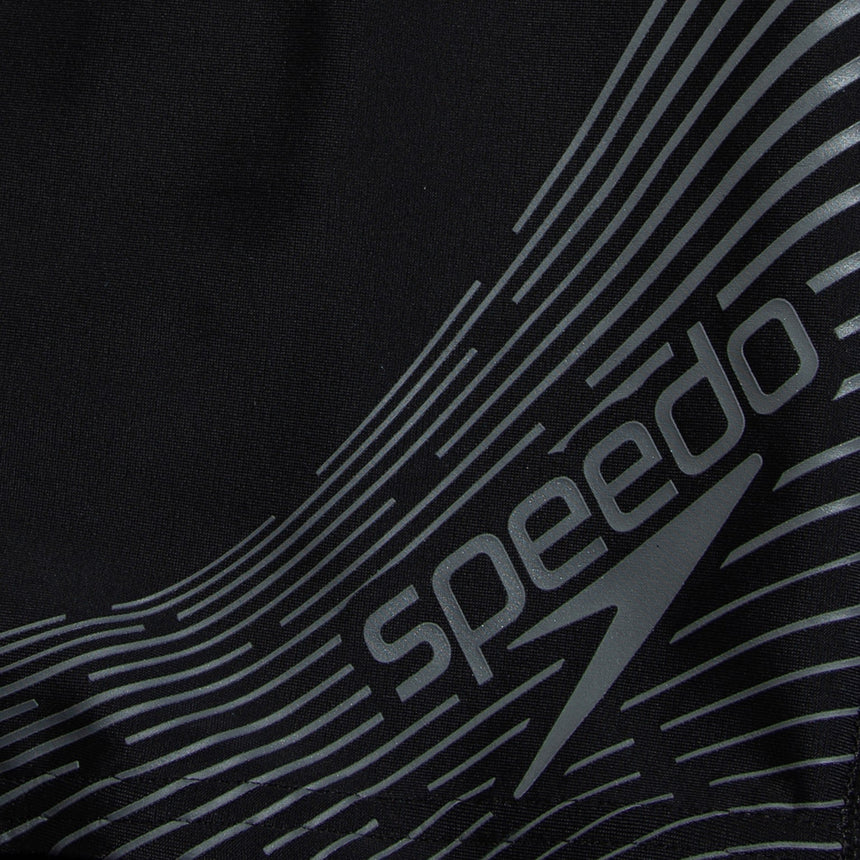 Speedo Boys Aquashort Medley Logo Black/Grey