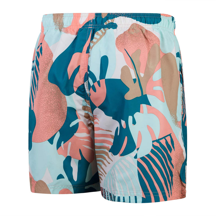Speedo Mens Printed Leisure 16" Watershort Peacock, Fresh Blue, Cupid Coral, Saddle Taupe, Pale Tan