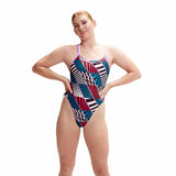 Speedo Womens Allover Digital Starback Black, White, Watermelon, Bolt, Sweet Purple