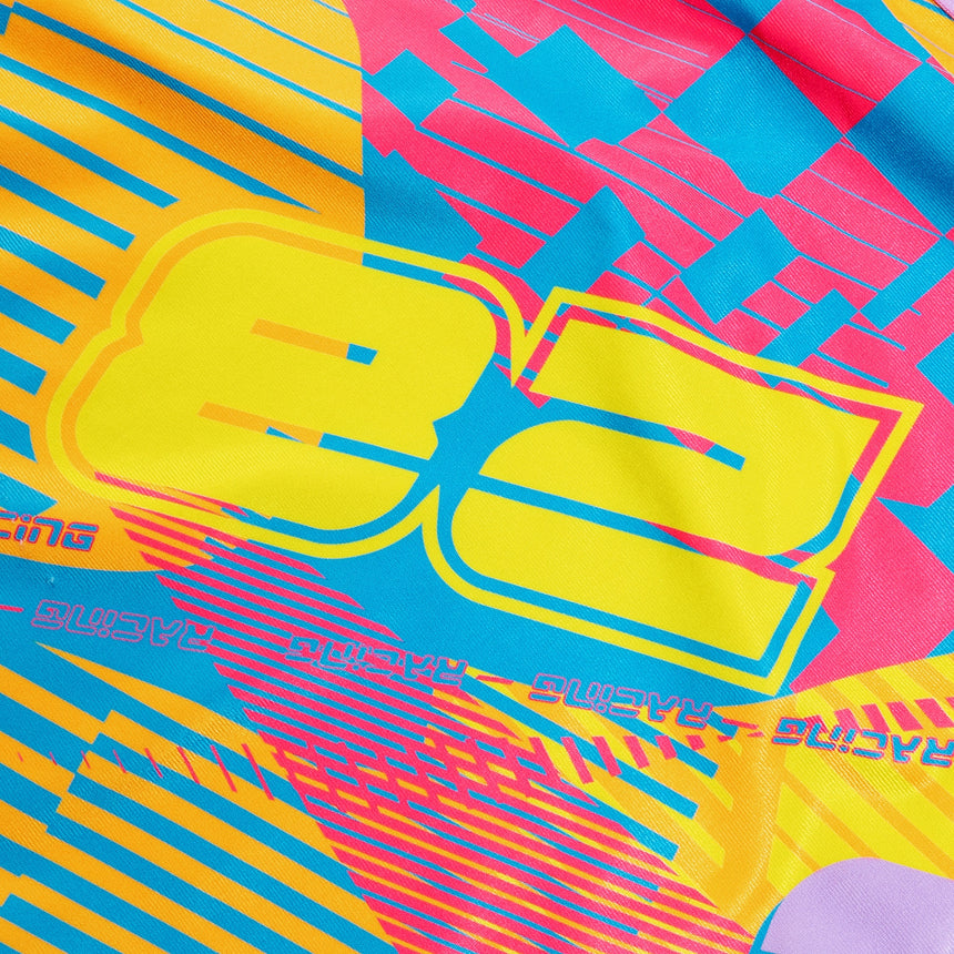 Speedo Womens Allover Digital Vback Flare Pink, Bitter Lime, Sweet Purple, Bolt, mandarin peel