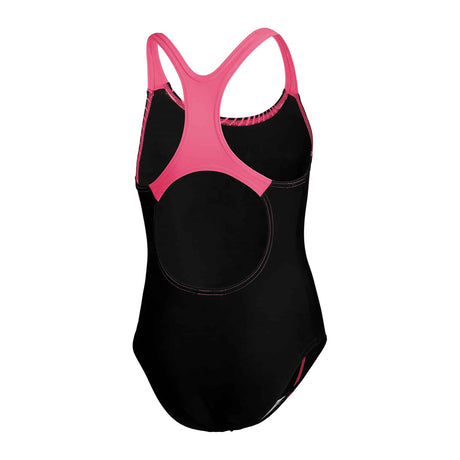 Speedo Girls Swimsuit Medley Logo Medalist Black/Pink