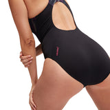 Speedo Badpak Hyperboom Splice Muscleback Zwart/Grijs/Paars