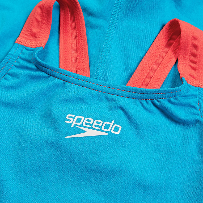 Speedo Junior Competition Kneeskin Fastskin Endurance+ Max Open Back Bolt/Flame Red