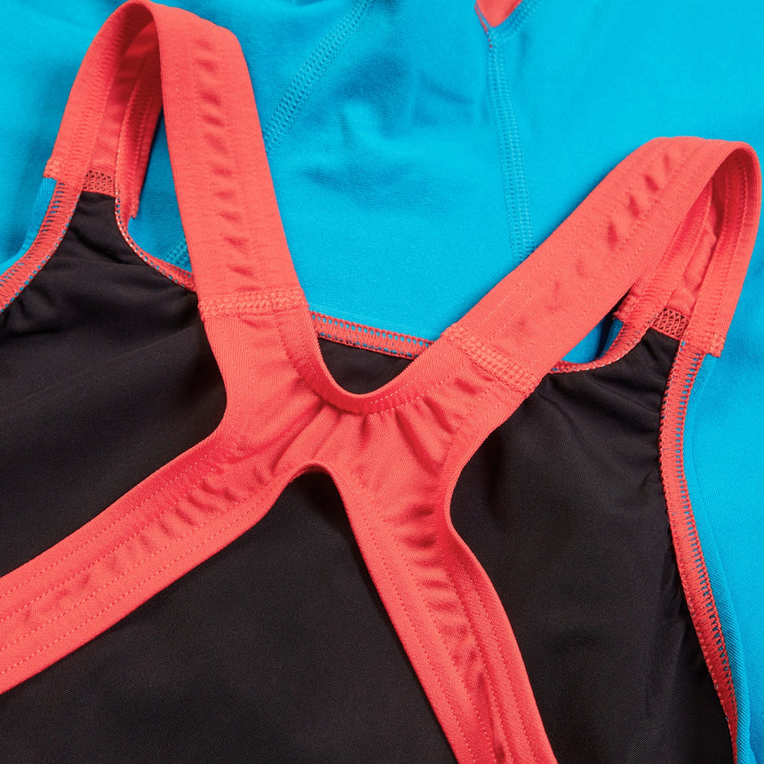 Speedo Junior Competition Kneeskin Fastskin Endurance+ Max Open Back Bolt/Flame Red