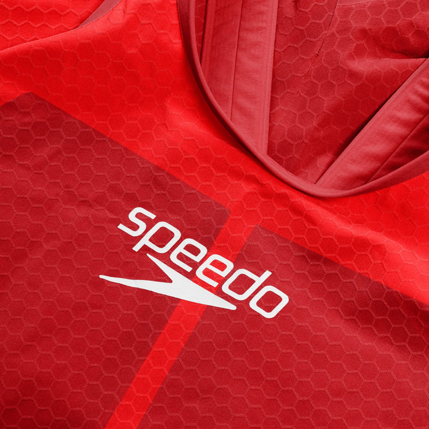 Speedo Fastskin LZR Pure Intent 2.0 Openback Kneeskin Flame Red/White