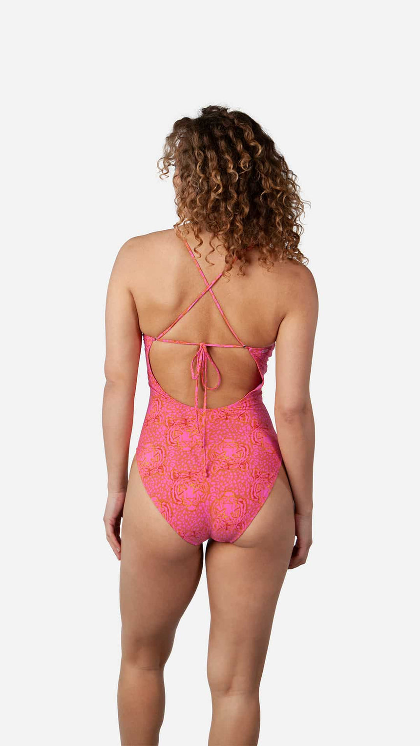 Barts Ailotte Plunge One Piece Hot Pink