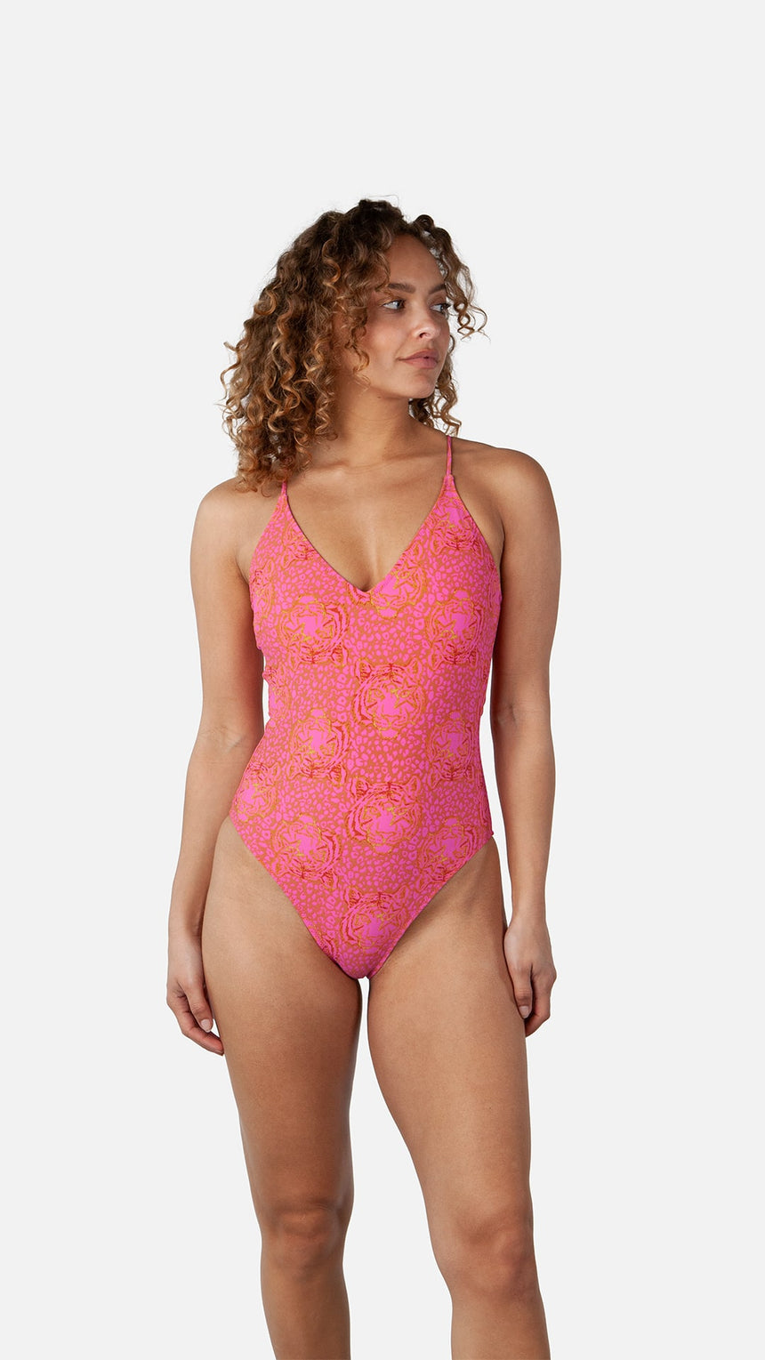 Barts Ailotte Plunge One Piece Hot Pink