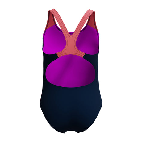 Speedo Girls Swimsuit Digi Placement Splashback Navy/Blue