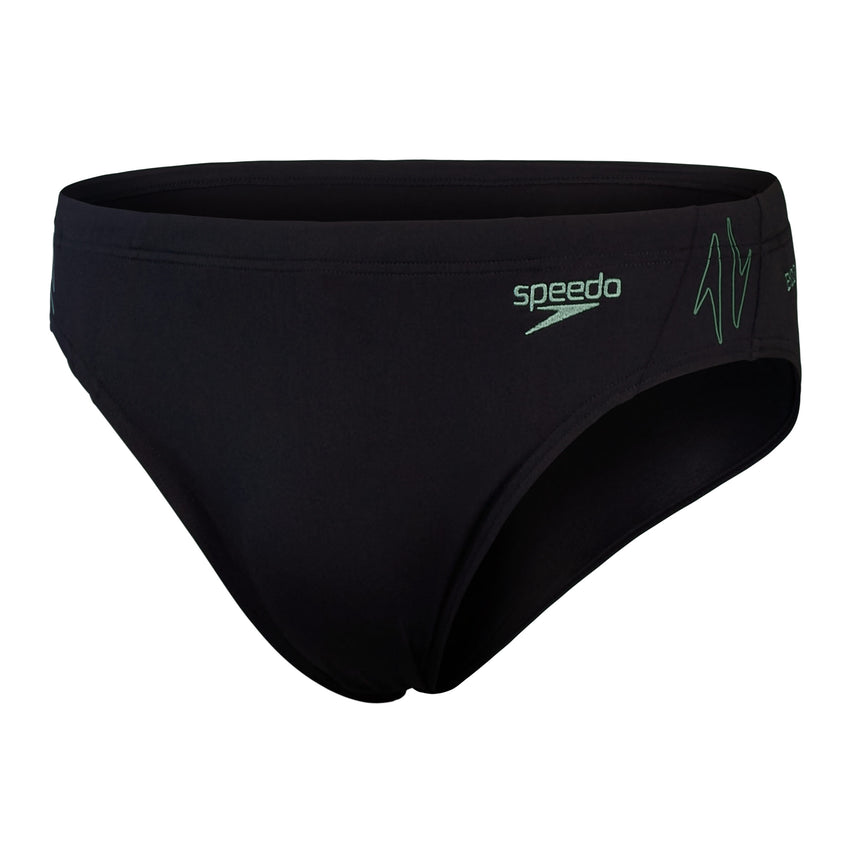 Speedo Badeslip 7cm Hyperboom Splice Schwarz/Grün