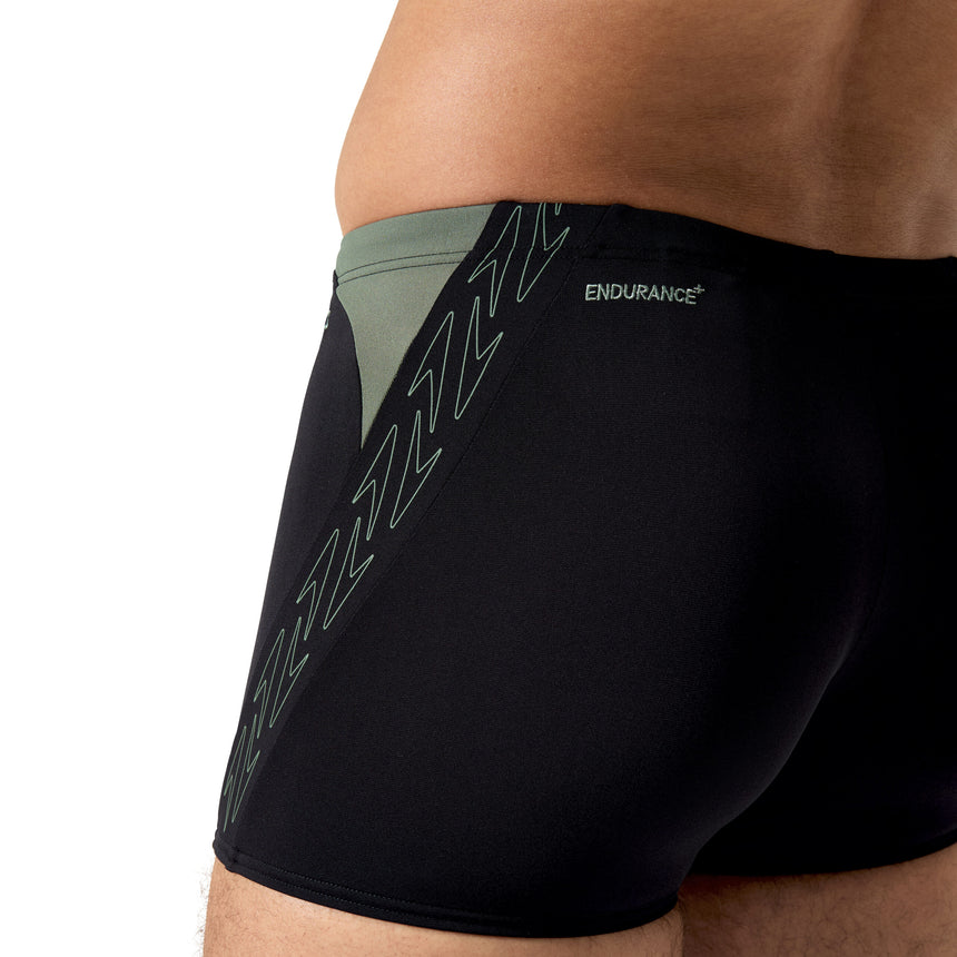 Speedo Badeboxer Hyperboom Splice Schwarz/Grün