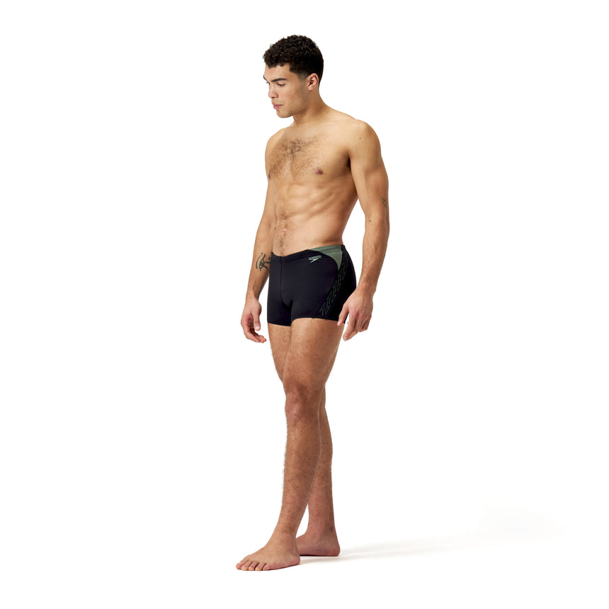 Speedo Badeboxer Hyperboom Splice Schwarz/Grün