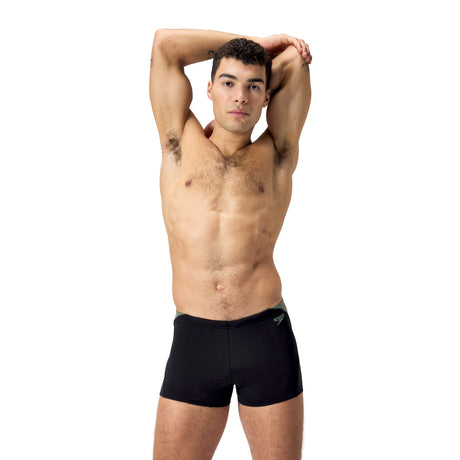 Speedo Badeboxer Hyperboom Splice Schwarz/Grün